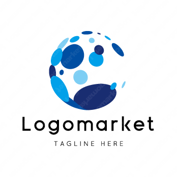 水と海と太陽のロゴ