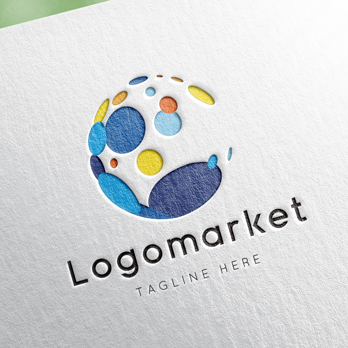 水と海と太陽のロゴ