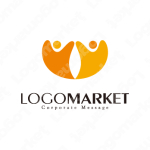 手と安心とハートのロゴ