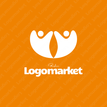 手と安心とハートのロゴ