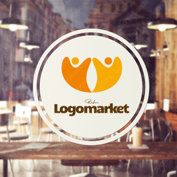 手と安心とハートのロゴ