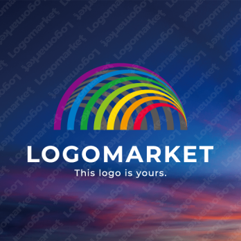 虹と架け橋と多様性のロゴ