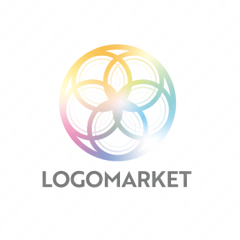 繋がりと多様性と光のロゴ