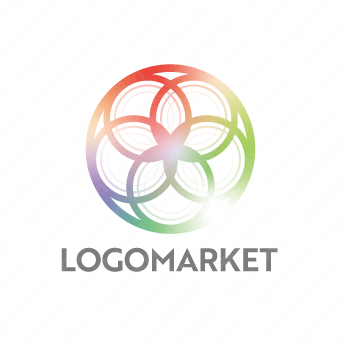 繋がりと多様性と光のロゴ