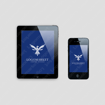 Fと鳥と飛翔のロゴ