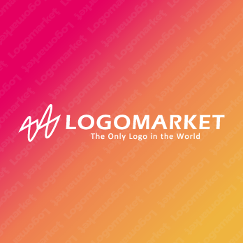 波形と鼓動とエネルギーのロゴ