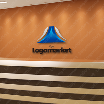 成長と成功と富士山のロゴ