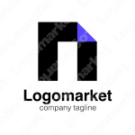 Nとアルファベットとバイカラーのロゴ