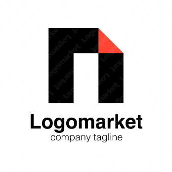 Nとアルファベットとバイカラーのロゴ