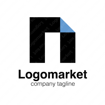 Nとアルファベットとバイカラーのロゴ