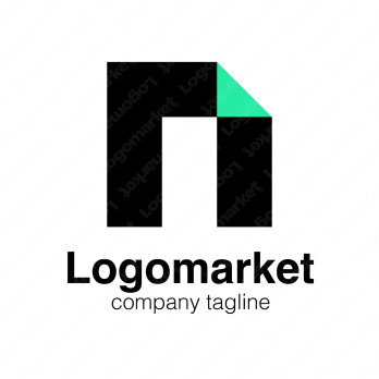 Nとアルファベットとバイカラーのロゴ