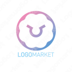 雲と毛と羊のロゴ