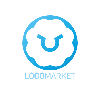 雲と毛と羊のロゴ