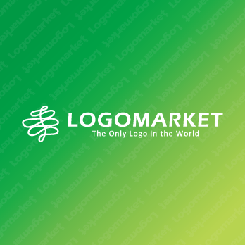 海藻とツタと植物のロゴ