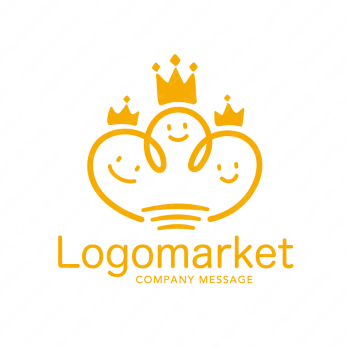 ユニークと仲良しとコミュニケーションのロゴ