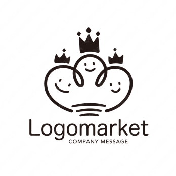 ユニークと仲良しとコミュニケーションのロゴ