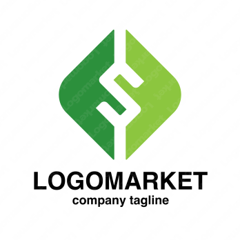 SとFと四角のロゴ