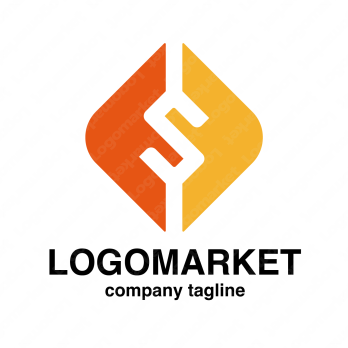 SとFと四角のロゴ