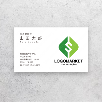 SとFと四角のロゴ