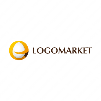 eと卵とエッグのロゴ