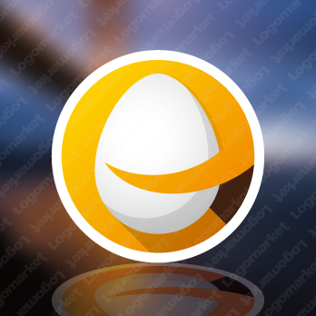 eと卵とエッグのロゴ