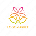 花とフラワーと自然のロゴ