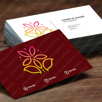 花とフラワーと自然のロゴ