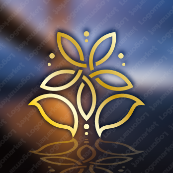 花とフラワーと自然のロゴ