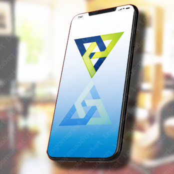 Eと三角とひし形のロゴ