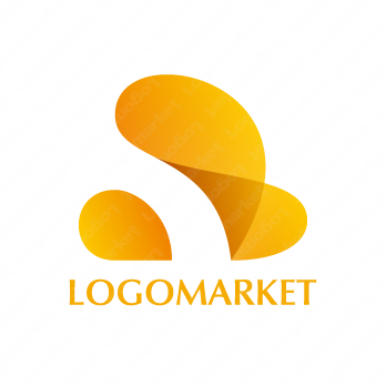 Sと重なりと扇のロゴ