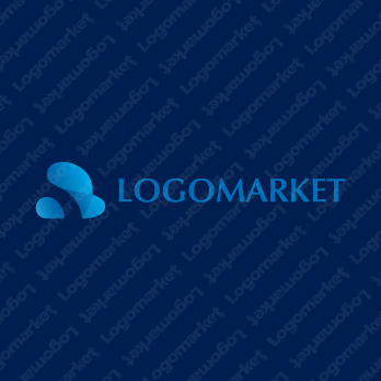 Sと重なりと扇のロゴ