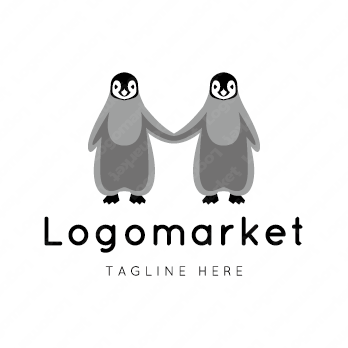ペンギンとHとMのロゴ