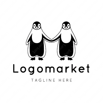 ペンギンとHとMのロゴ