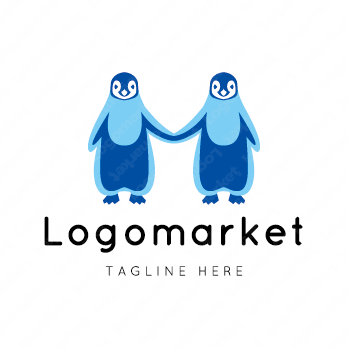 ペンギンとHとMのロゴ