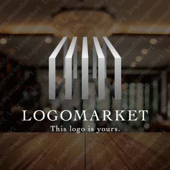 金属と四角と5のロゴ