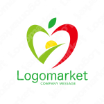 りんごとハートと健やかのロゴ