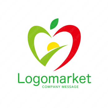 りんごとハートと健やかのロゴ