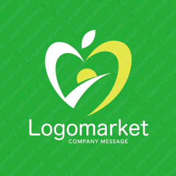 りんごとハートと健やかのロゴ