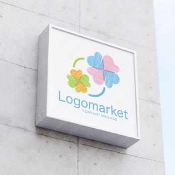 四つ葉と幸福感と優しいのロゴ