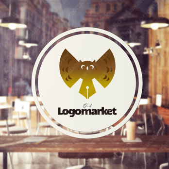 万年筆とサポートと飛ぶのロゴ