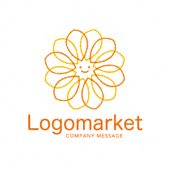 花と笑顔と元気のロゴ