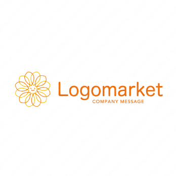 花と笑顔と元気のロゴ