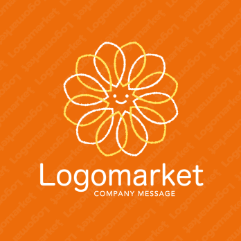 花と笑顔と元気のロゴ