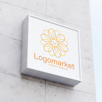 花と笑顔と元気のロゴ