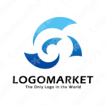 渦と循環と中心のロゴ