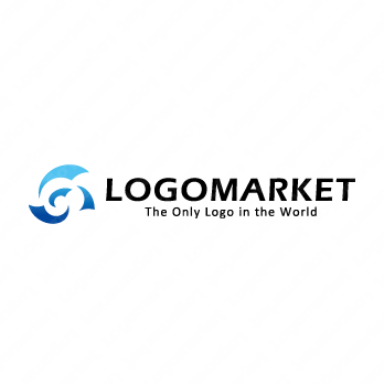 渦と循環と中心のロゴ