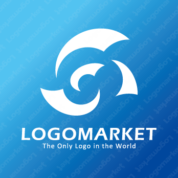 渦と循環と中心のロゴ