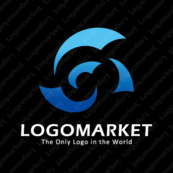 渦と循環と中心のロゴ