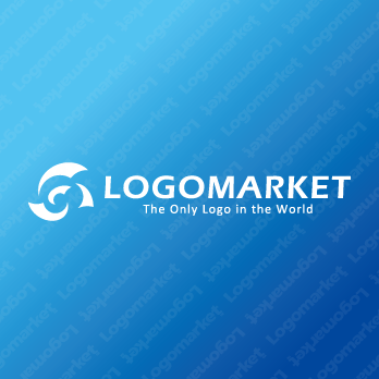 渦と循環と中心のロゴ