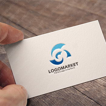 渦と循環と中心のロゴ